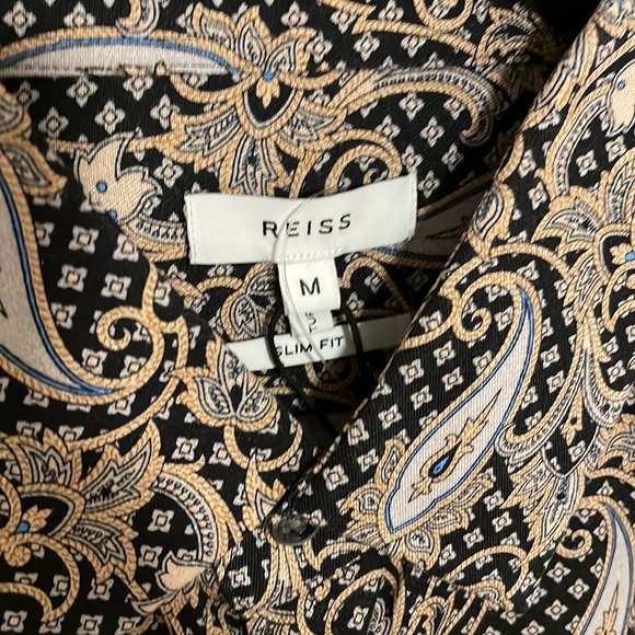 Reiss Paisley Shirt Medium Slim fit - Picture 2 of 4